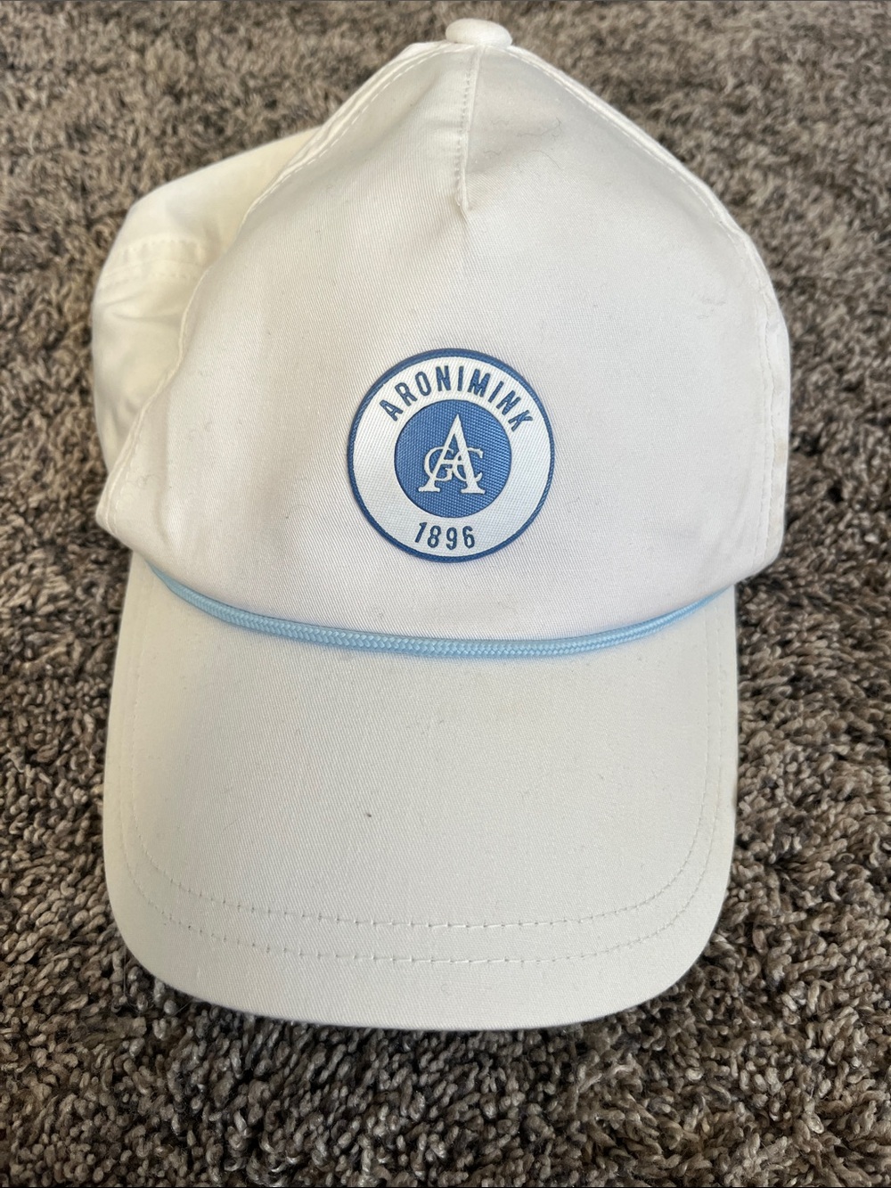 Aronimink 1896 White Baseball Cap with Light Blue Trim. Like new!